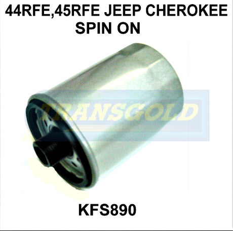 Transmission Filter Kit Fits Jeep Cherokee Spin On Filter 1999 On 44RFE, 45RFE KFS890 - Transgold | Universal Auto Spares