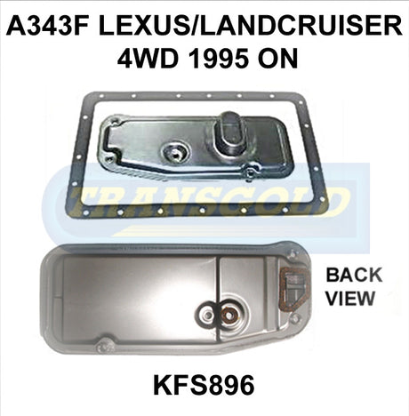 Transmission Filter Kit Fits Lexus/Landcruiser 4WD 1995 On A343F KFS896 - Transgold | Universal Auto Spares