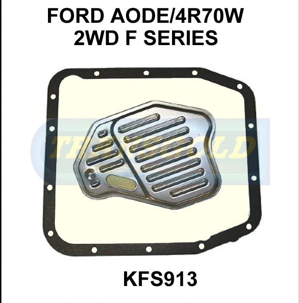 Transmission Filter Kit Fits Ford Aode/4R70W 2WD F Series KFS913 - Transgold | Universal Auto Spares