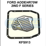 Transmission Filter Kit Fits Ford Aode/4R70W 2WD F Series KFS913 - Transgold