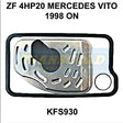 Transmission Filter Kit Fits Mercedes Vito 1998 On ZF 4HP20 KFS930 - Transgold | Universal Auto Spares