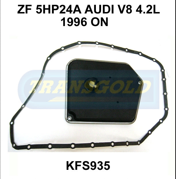 Transmission Filter Kit Fits Audi V8 4.2L 4WD 1996 On ZF 5HP24A KFS935 - Transgold