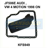 Transmission Filter Kit Fits Audi, VW 4 Motion 1998 On JF506E KFS949 - Transgold