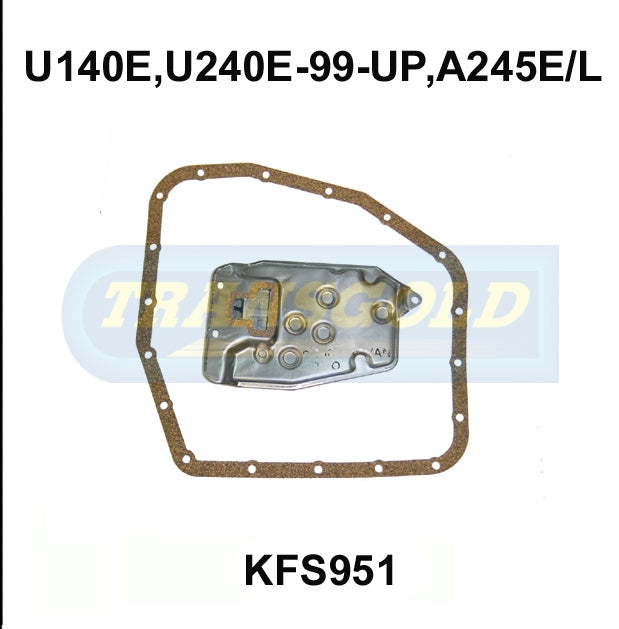 Transmission Filter Kit U140/240 Late Model Toyota KFS951 - Transgold | Universal Auto Spares