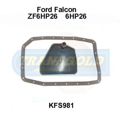 Transmission Filter Kit BF Falcon 6 Spd To Suit Metal Pan 2003 On KFS981 - Transgold | Universal Auto Spares