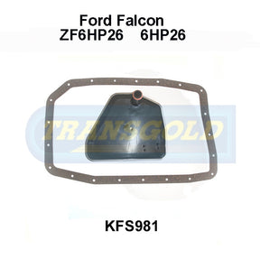 Transmission Filter Kit Fits Falcon (BF) 6 Spd To Suit Metal Pan 2003 On KFS981 - Transgold