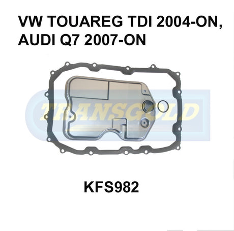 Transmission Filter Kit VW Touareg TDI 2004 On, Audi Q7 2007 On KFS982 - Transgold | Universal Auto Spares