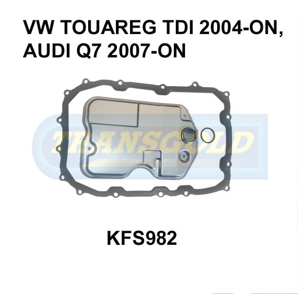 Transmission Filter Kit Fits VW Touareg TDI 2004 On, Audi Q7 2007 On KFS982 - Transgold