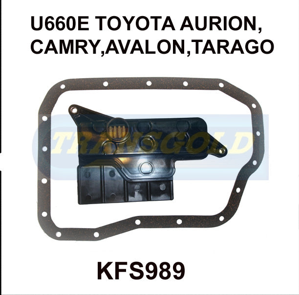 Transmission Filter Kit Fits Toyota Aurion, Camry, Avalon, Tarago U660E KFS989 - Transgold | Universal Auto Spares