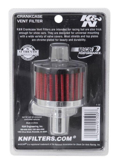 Reusable Vent Breather Air Filter 5/8 Vent 2D 1-1/2 H Steel Base KN621020 - K&N Filters
