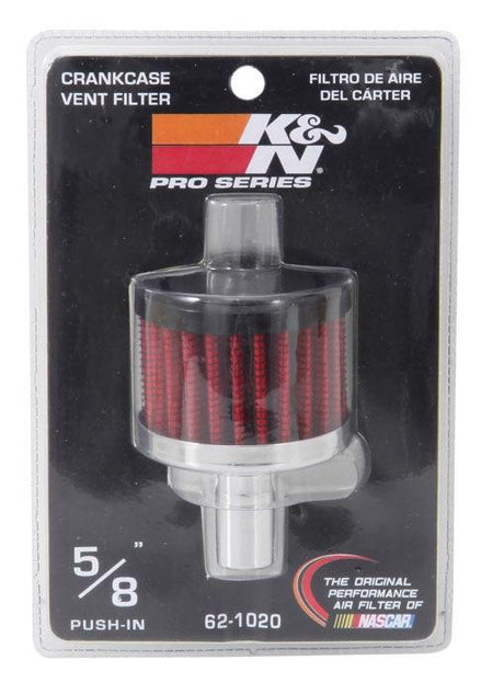 Reusable Vent Breather Air Filter 5/8 Vent 2D 1-1/2 H Steel Base KN621020 - K&N Filters