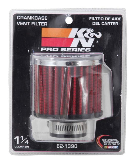Reusable Vent Breather Air Filter 1-1/4"ID Vent 3"Dia 2-1/2"L KN621390 - K&N Filters