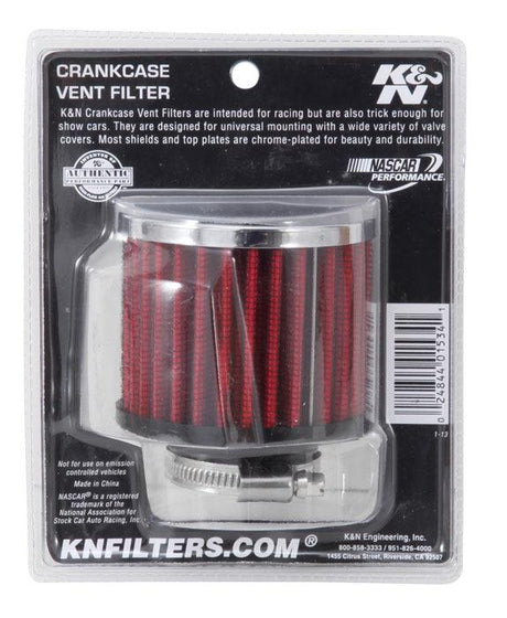 Reusable Vent Breather Filter 1.375¨Flange 3¨OD 2.5¨High Chrome Top KN621440 - K&N Filters