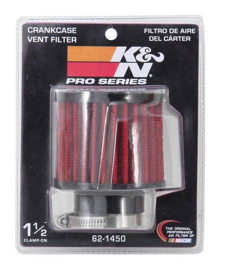 Reusable Vent Air Filter Rubber Top 1.5" Flange 3" OD 2.5" Height KN621450 - K&N Filters