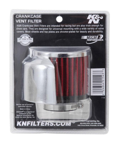 Reusable Vent Breather Air Filter C/V 1-3/8"FL 3"OD 2-1/2"HW-D/S KN621513 - K&N Filters