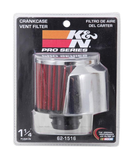 Reusable Vent Breather Air Filter C/V Push In 3"OD 2-1/2"H W-D/S KN621516 - K&N Filters