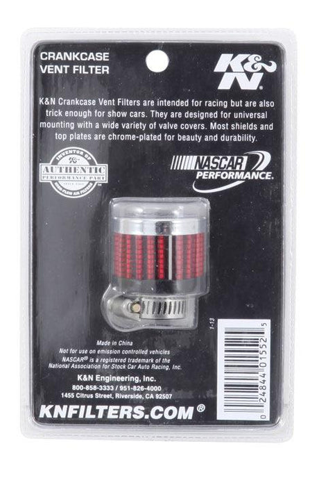 Reusable Vent Air Filter .5512" FLG 1-3/8" OD 1-1/8" H KN622480 - K&N Filters