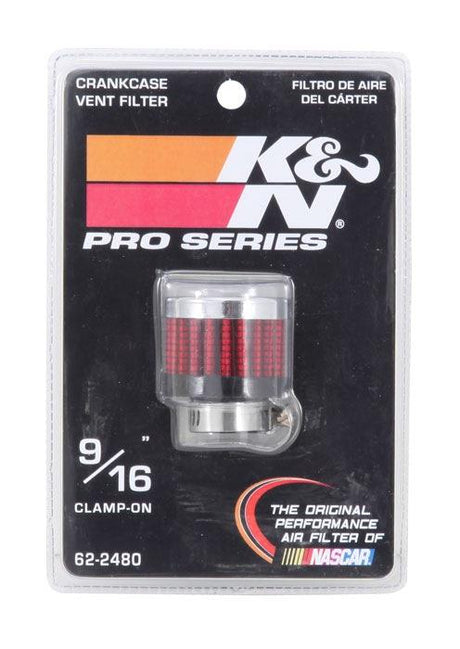 Reusable Vent Air Filter .5512" FLG 1-3/8" OD 1-1/8" H KN622480 - K&N Filters