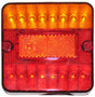 16 LED 12V Square Trailer Lamp Polycarbonate Lens - AUTOKING | Universal Auto Spares