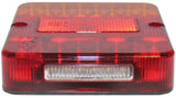 16 LED 12V Square 3 in 1 Trailer Lamp Polycarbonate Lens - AUTOKING