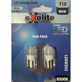 LED Globe Wedge White 12V W5W T10 6000K (2PK) LEDW252 - Exelite