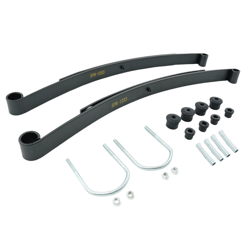 Golf Cart 2-Leaf Rear Leaf Springs Set With Bushing Kit Fit For EZGO RXV 2008-ON LHS-EZ001-2PCS - Machter