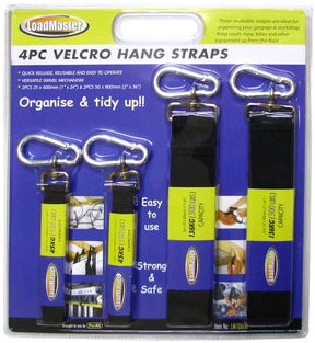4 Pieces Velcro Hang All Straps, Extra Heavy Duty Propylene Mesh - LoadMaster