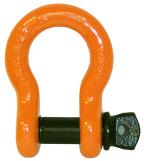 Bow Shackle 16mm & 19mm, All Markings/Orange Body & Black Pin - LoadMaster