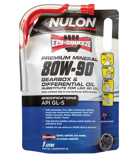 Premium Mineral 80W-90 Gearbox & Differential Oil - Nulon 1L