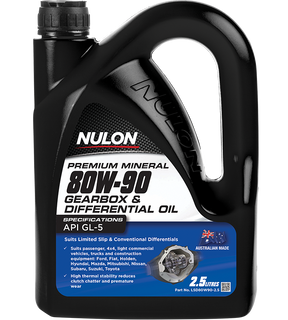Premium Mineral 80W-90 Gearbox & Differential Oil - Nulon 2.5L