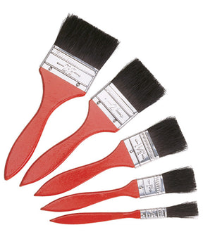 5 Piece Paint Brush Wooden Handle Pure Bristle