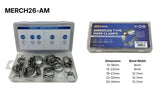 American Type Stainless Steel Hose Clamps (26PCS) MERCH26-AM - Exelclamp | Universal Auto Spares
