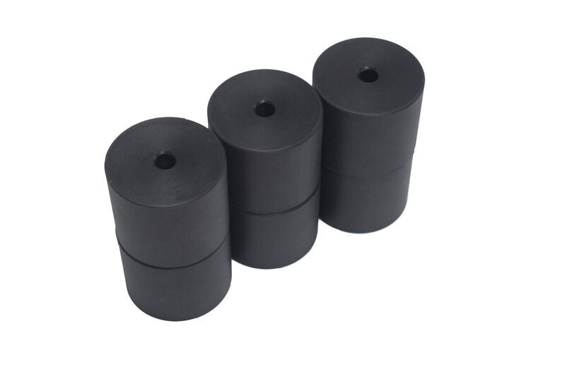 Universal 1'' Polyethylene Body Lift Blocks (70mm Dia x 25mm High x 10mm Holes) MJL-BLK-XX4 - Machter