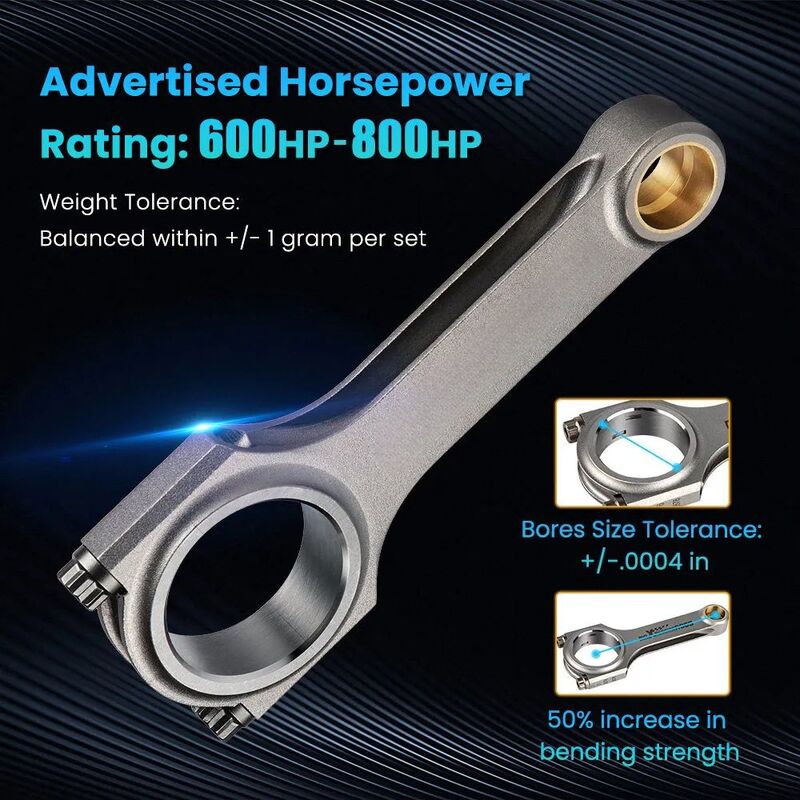 MAX PEEDING RODS 4x Connecting Rod Rods And Bolts Fit For Honda Acura K24A1 K24A2 K24A4 K24A8 2.4L 152mm MPR-CR-HD001 - Machter