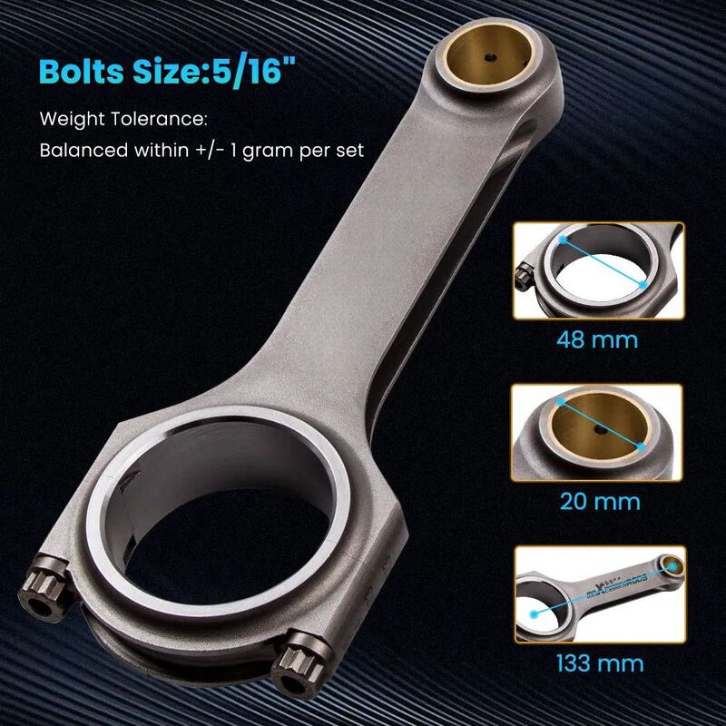 MAX PEEDING RODS 4x Connecting Rods Rod Fit For Mazda Miata MX51.616v 1.8 133mm Conrods ARP2000 MPR-CR-MA001 - Machter