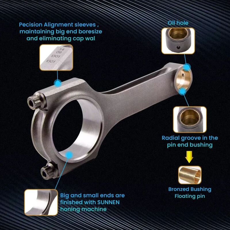 MAX PEEDING RODS 4x Connecting Rods Rod Fit For Mazda Miata MX51.616v 1.8 133mm Conrods ARP2000 MPR-CR-MA001 - Machter