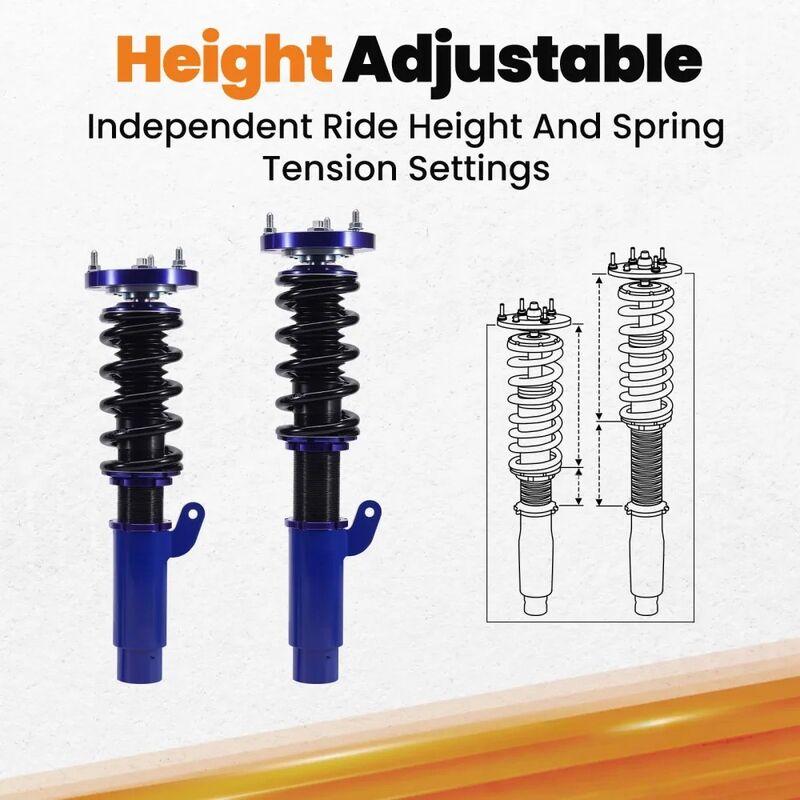 MAX PEEDING RODS 24Ways Adjustable Coilover Fit For BMW E46 320i 323i 325i 328i 330i Shock Absorber MPR-SA-BMW001 - Machter