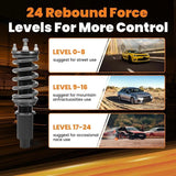 MAX PEEDING RODS 24 Levels Adjustable Coilover Fit For Honda Civic EC ED EE EF Lowering Kit 1988-1991 MPR-SA-HD001 - Machter
