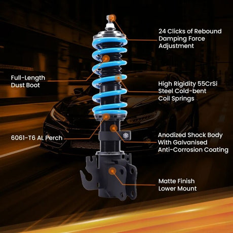 MAX PEEDING RODS T6 Series Coilover 24Levels Damping Fit For Holden Commodore VE Ute 2006-2013 MPR-SC-HLN001 - Machter