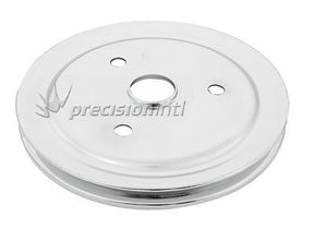 Chrome Crank Pulley - SGL GRV Chev SB Short Water Pump MRG4972 - Mr Gasket - Pulleys - Mr Gasket