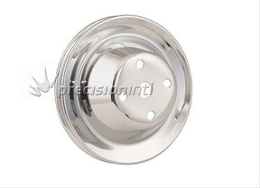 Chrome W/P Pulley - Sngl GRV Chev SB - Long Water Pump MRG4974 - Mr Gasket - Pulleys - Mr Gasket