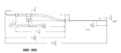 Chrome Engine Dipstick & Tube Suits Ford 260-302W V8 MRG6920 - Mr Gasket