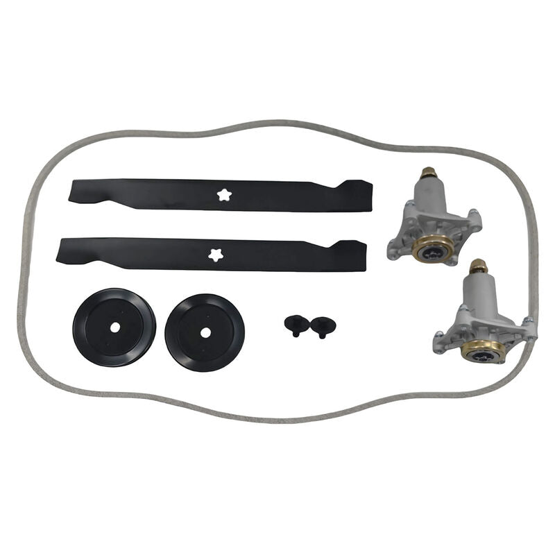 Deck Rebuild Kit Fit For 42" Husqvarna Craftsman Spindles Belt Pulley Blades MSA-006 - Machter
