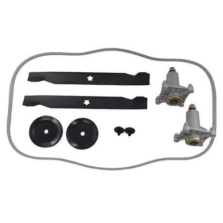 Deck Rebuild Kit Fit For 42" Husqvarna Craftsman Spindles Belt Pulley Blades MSA-006 - Machter