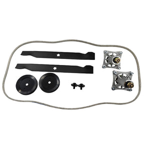 Deck Rebuild Kit Fit For 42" Husqvarna Craftsman Spindles Belt Pulley Blades MSA-006 - Machter