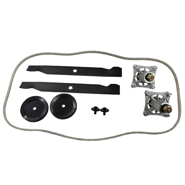 Deck Rebuild Kit Fit For 42" Husqvarna Craftsman Spindles Belt Pulley Blades MSA-006 - Machter