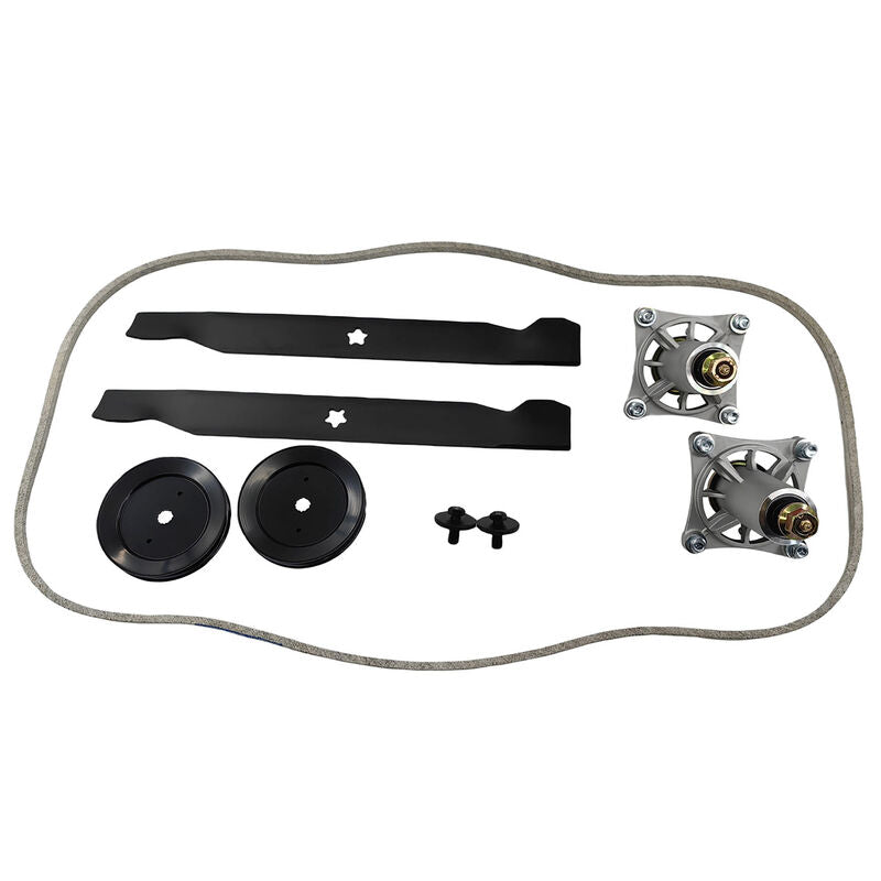 Deck Rebuild Kit Fit For 42" Husqvarna Craftsman Spindles Belt Pulley Blades MSA-006 - Machter