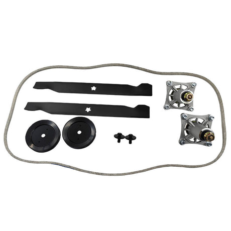 Deck Rebuild Kit Fit For 42" Husqvarna Craftsman Spindles Belt Pulley Blades MSA-006 - Machter