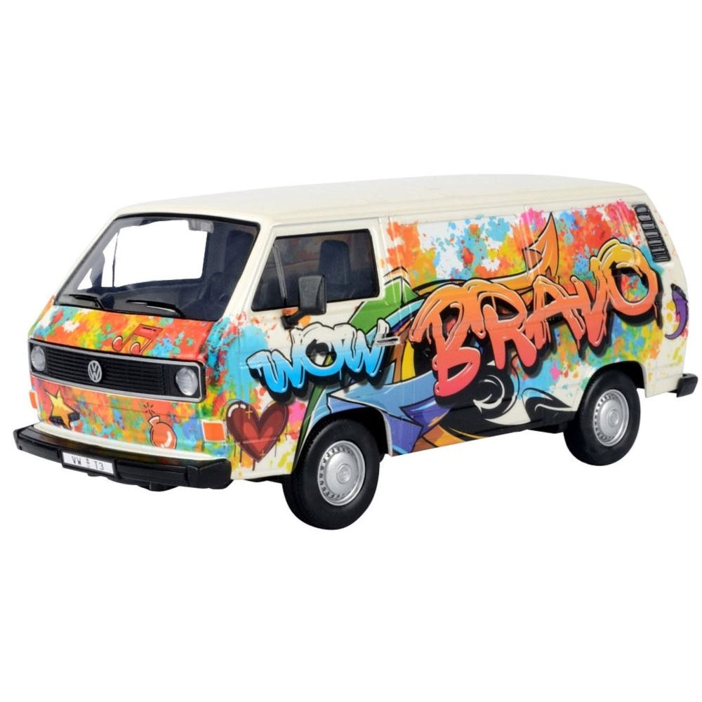 Volkswagen Type 2 (T3) Wow Bravo Graffiti Diecast Model Car 1:24 Scale (Approx. 18–20cm) Collectible | Universal Auto Spares