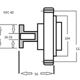 Fan Clutch JACKEROO G161 180 200Z 4JB1-T NFC40 - NEP